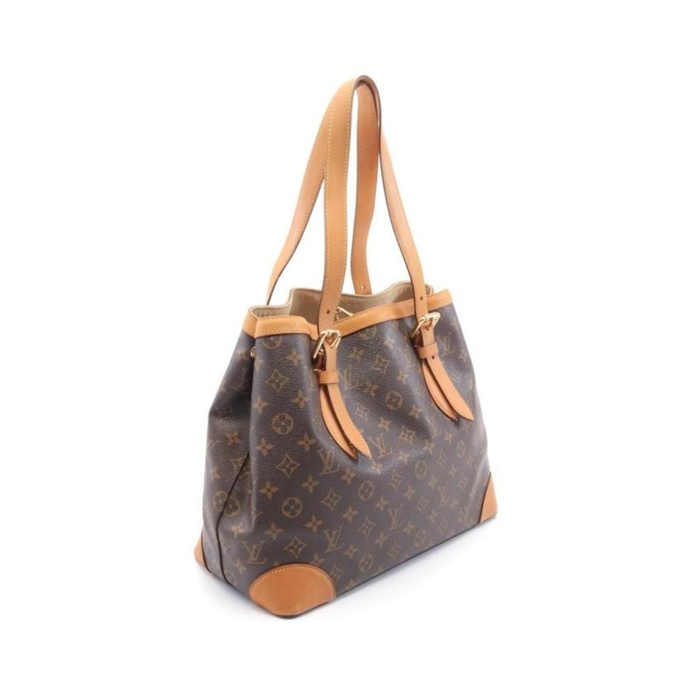 Louis Vuitton Hampstead MM Monogram Shoulder Bag Leather Brown